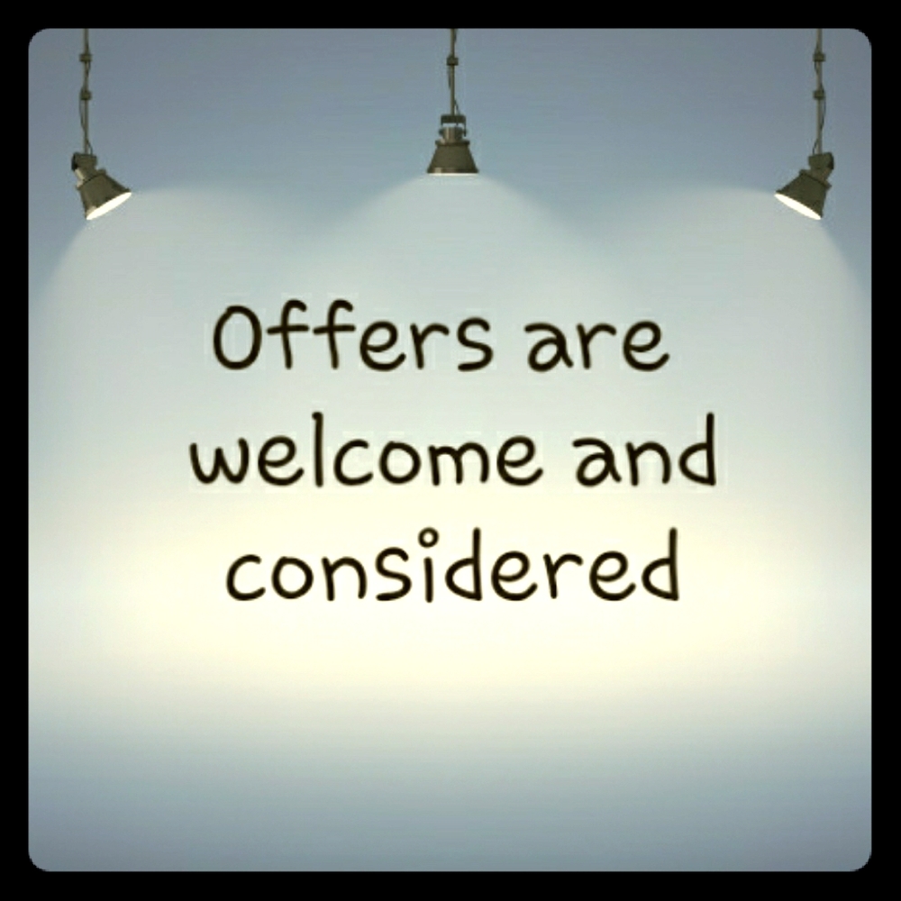 I cannot accept offers that are not stated!
